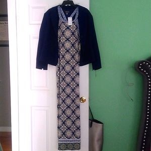 Combo mandala design sundress w/straps in front & back.Comes w/ blue blazer 😊